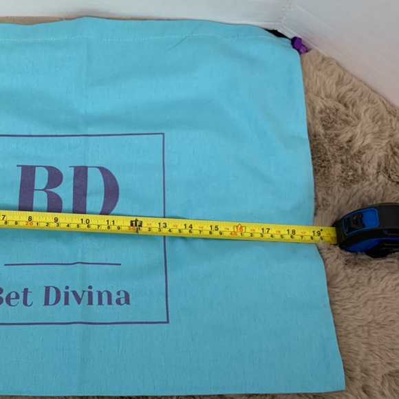 2 pcs bundle - Medium& Large teal Cotton-Canvas 100%washable dust bag -bundle - Picture 4 of 9